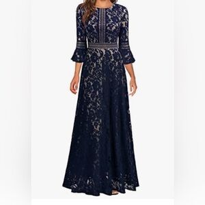 Miss May  vintage Navy Lace Dress